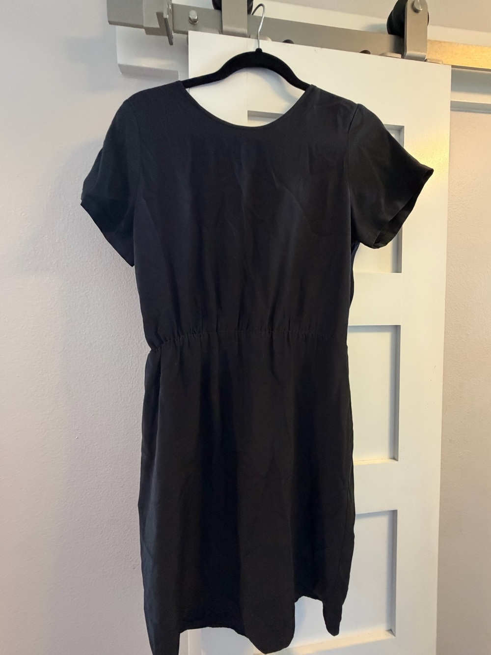 Amanda Uprichard Black Short-Sleeve Mini Dress